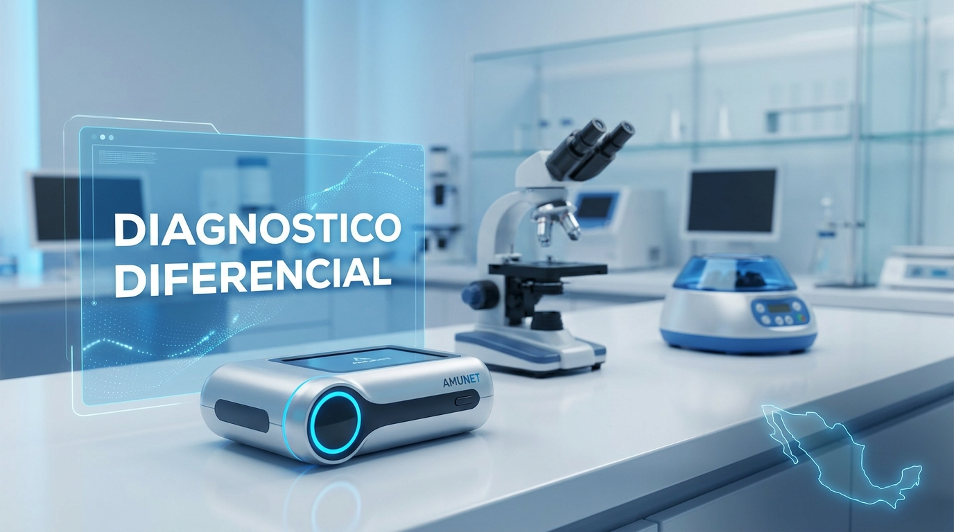 Laboratorio clinico con equipo de diagnostico AMUNET para diagnostico diferencial Hantavirus Mexico