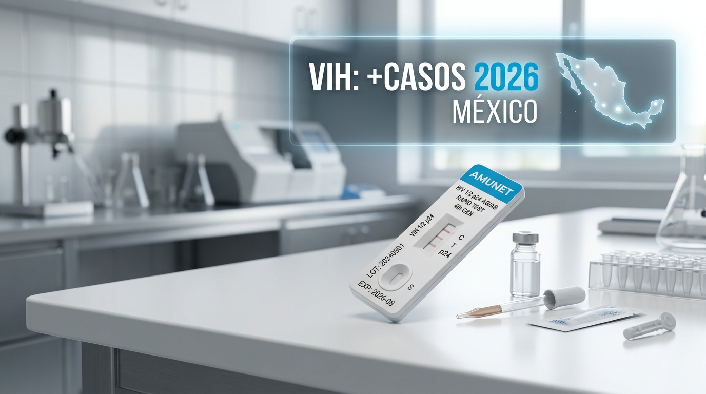 Prueba rapida VIH 4ta generacion AMUNET – dato clave Mexico 2026