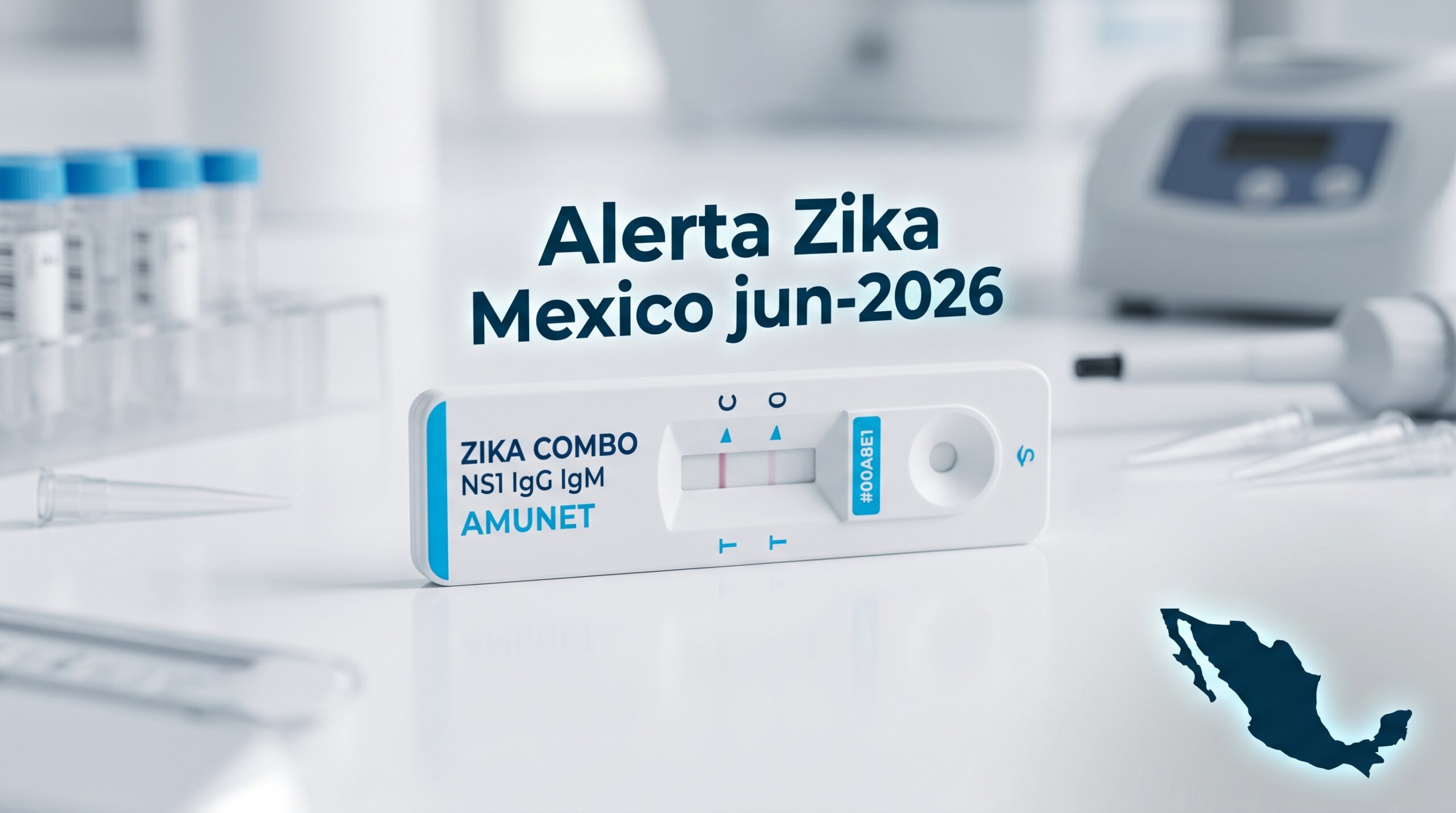 Prueba rapida Zika COMBO AMUNET NS1 IgG IgM - Alerta Mexico jun-2026