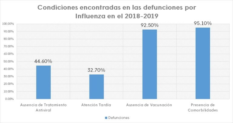 Defunciones a causa de no tener prueba rapida de influenza 2018-2019 defunciones