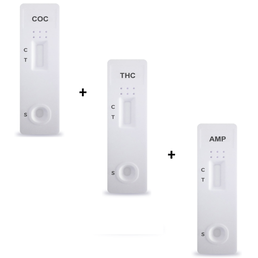 Kit pruebas rápidas de antidoping (THC, COC y AMP)
