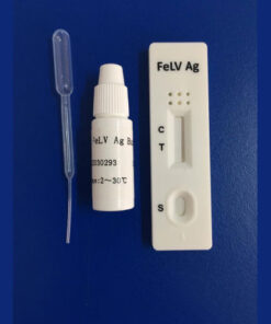Prueba rápida de antígenos para el virus de la leucemia felina FeLV