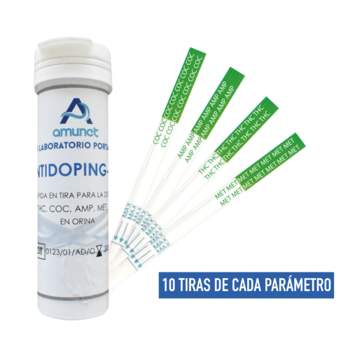 Tiras antidoping detección de 4 parámetros